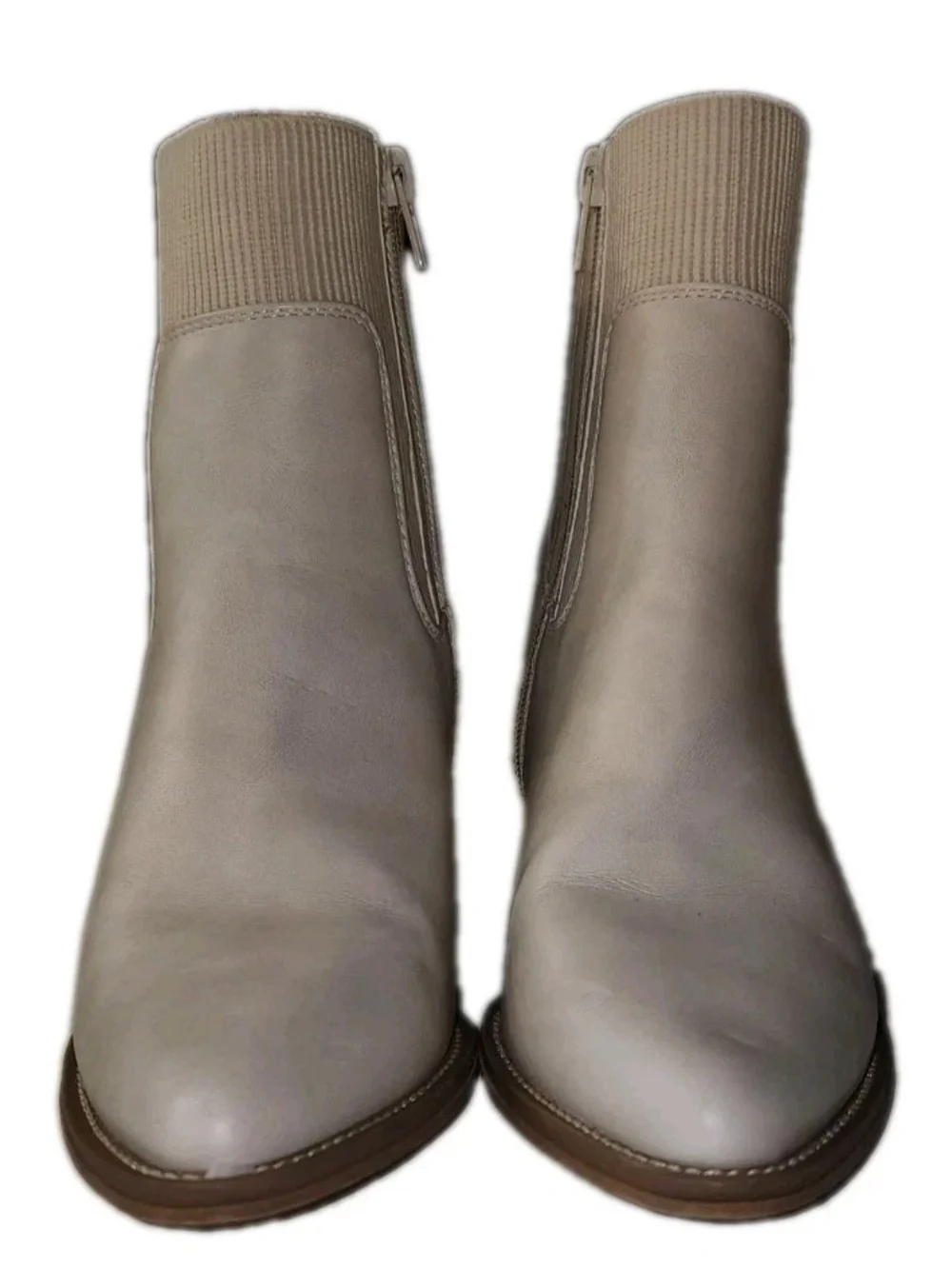 Dolce Vita Taupe Ribbed Sock Ankle Boots Size 7